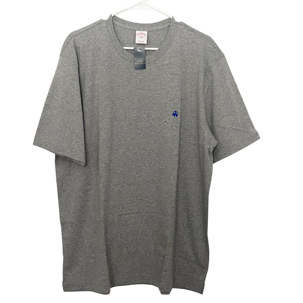 Brooks Brothers 346 Mens XL Gray Cotton Short Sleeve Crewneck T-Shirt NWT